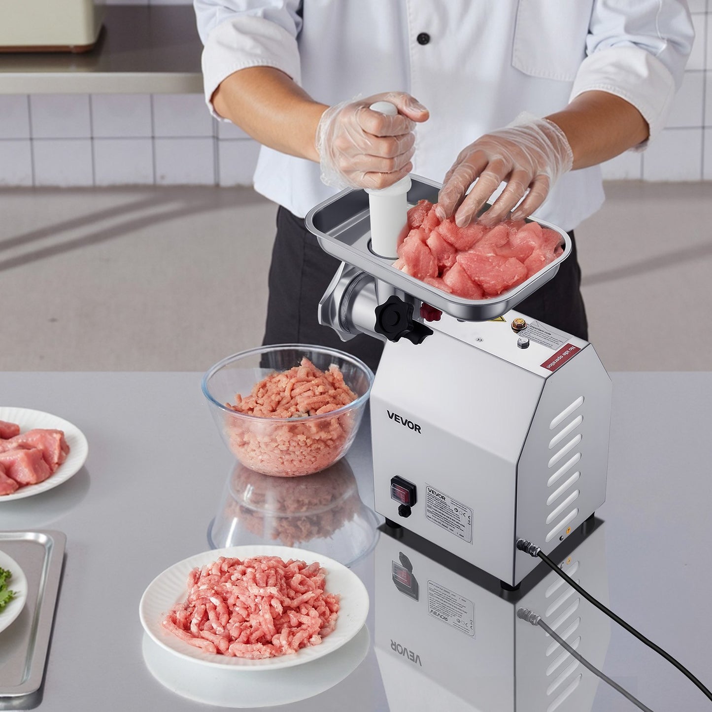 VEVOR Commercial Electric Meat Grinder 5.5 Lbs/Min Sausage Stuffer Maker Kitchen
