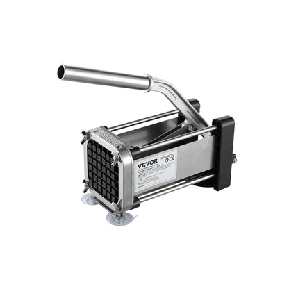 VEVOR French Fry Cutter, Potato Slicer with 1/2-Inch and 3/8-Inch Stainless Steel Blades, Manual Potato Cutter Chopper with Suction Cups, Great for Potato, French Fries, Cucumber, Vegetables, Carrot