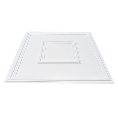 VEVOR Ceiling Tiles 12-Pack 24 x 24 in PVC Easy Installation White Geometric