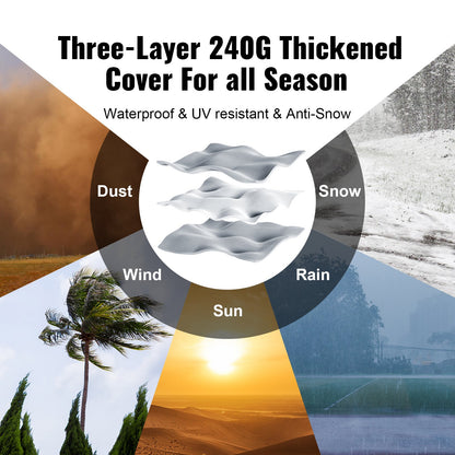 VEVOR Protable Stotage Shelter Garage Stotage Shed 7 x 12 x 7.36ft & Zipper Door