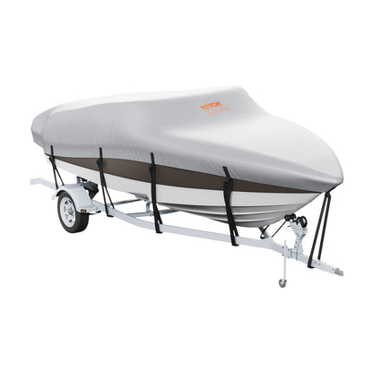 VEVOR Boat Cover 600D Waterproof 16-18.5 ft Boat Cover V-Hull Tri-Hull Runabout