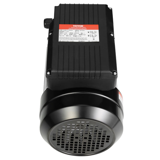 VEVOR 2.2KW Electric Motor 2800 rpm, AC 220~240V 13.8A, 90L, B3 Frame, Air Compressor Motor Single Phase, 24mm Keyed Shaft, CW/CCW Rotation for Agricultural Machinery and General Equipment