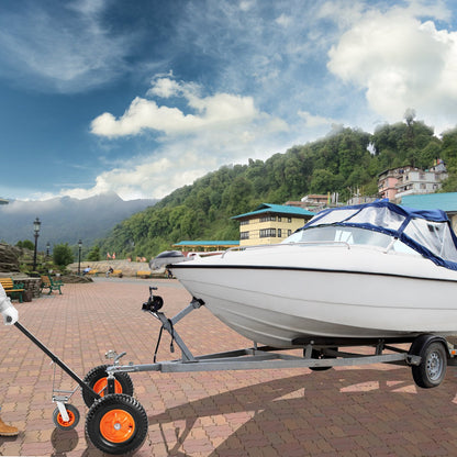 VEVOR Adjustable Trailer Dolly, 1000lbs Tongue Weight Capacity, Carbon Steel Trailer Mover with 19''-26'' Adjustable Height & 2'' Ball, 16'' Pneumatic Tires & Universal Wheel, for Moving RV Trailer