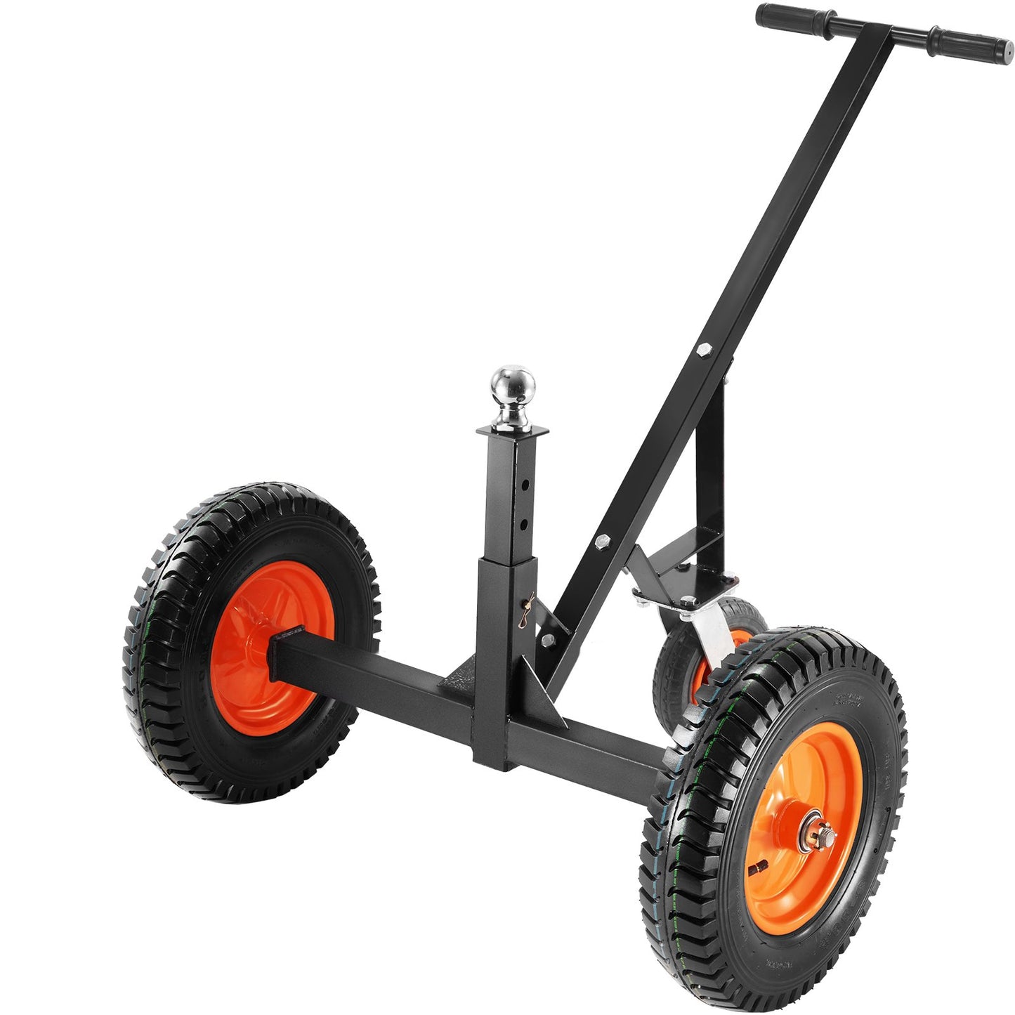 VEVOR Adjustable Trailer Dolly, 1000lbs Tongue Weight Capacity, Carbon Steel Trailer Mover with 19''-26'' Adjustable Height & 2'' Ball, 16'' Pneumatic Tires & Universal Wheel, for Moving RV Trailer