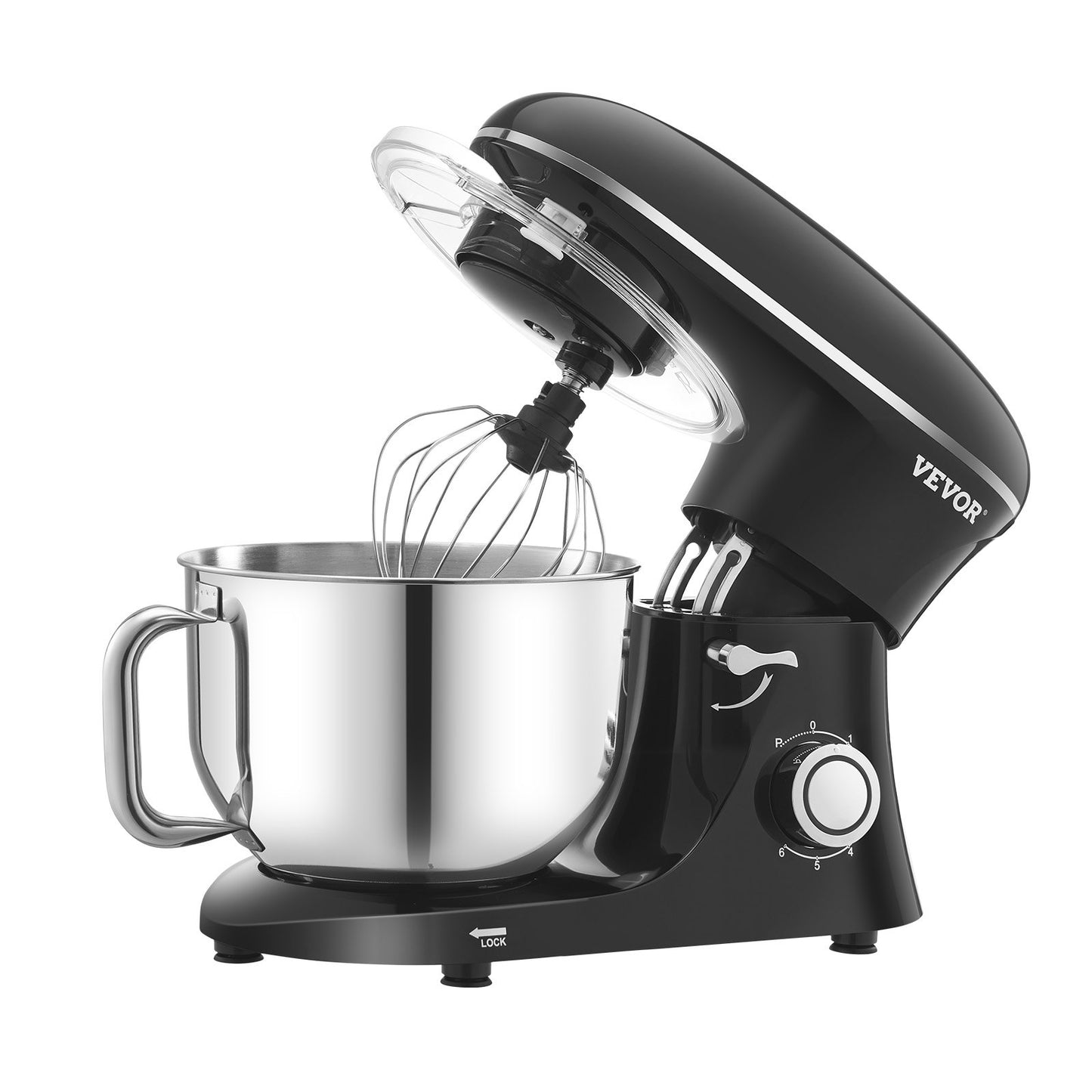 VEVOR Stand Mixer 5.68 L Electric Dough Mixer 1100W 6 + P Speeds Food Beater