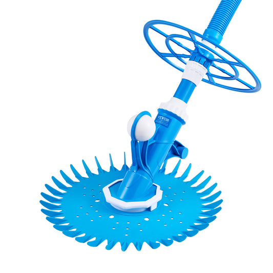VEVOR Suction Pool Cleaner, Automatic Pool Vacuum Cleaner, Suction Side Automatic Pool Cleaner, Suction Vacuum Pool Sweeper with 12 Hoses, for In-ground and Above-ground Pool Up to 609.6 x 1066.8 cm
