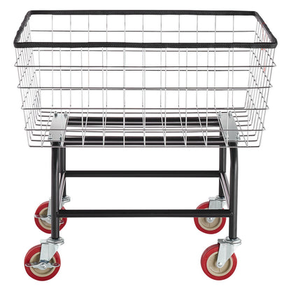 VEVOR Wire Laundry Cart Wire Laundry Basket 2.8 Bushel Heavy Duty w/ 4'' Wheels