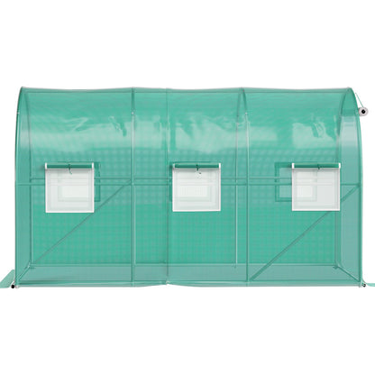 VEVOR Walk-in Tunnel Greenhouse Galvanized Frame & Waterproof Cover 12x7x7 ft