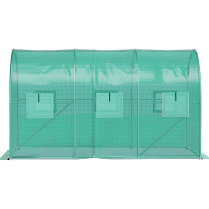 VEVOR Walk-in Tunnel Greenhouse Galvanized Frame & Waterproof Cover 12x7x7 ft