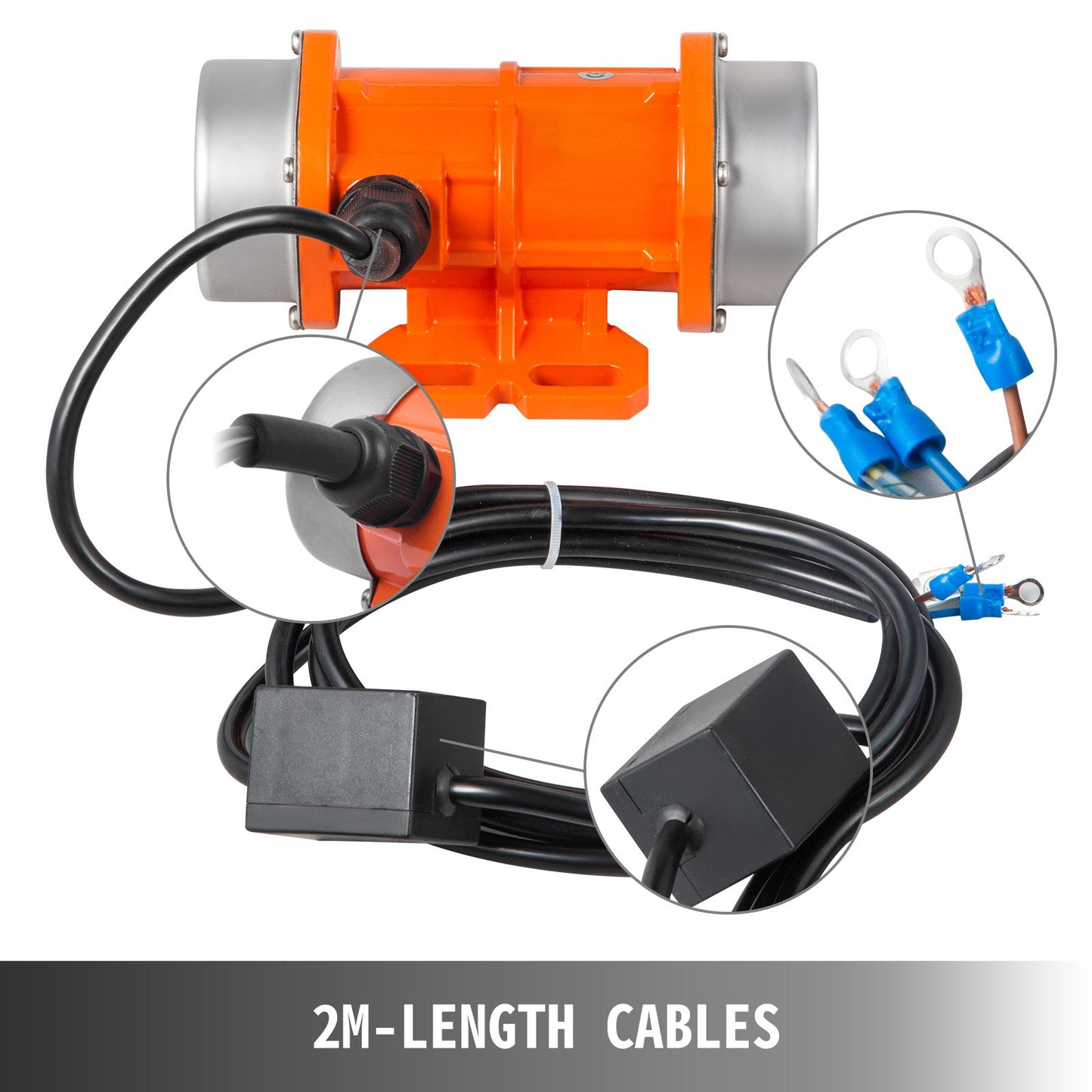 Vevor Concrete Vibrator, Motor Vibrating Motor, 220V 40W Single Phase 3000rpm AC Motor