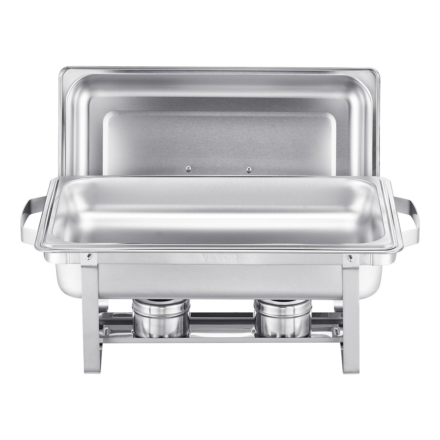 VEVOR 8 Qt 6 Pack Rectangle Chafing Dish Buffet Set Fullsize Pan Stainless Steel