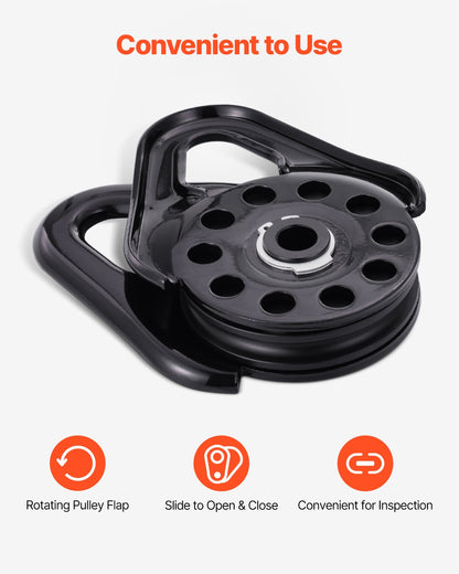 VEVOR 14.5 Ton Recovery Snatch Block Pulley Snatch 32,000 lbs Capacity ATV UTV