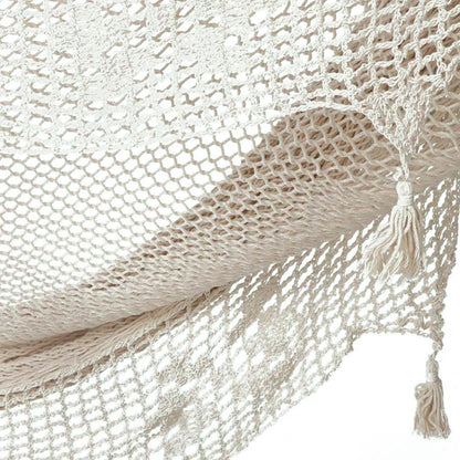 Outdoor undercover cotton Mayan Legacy hammock with hand crocheted tassels King Size Marble