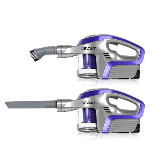 Devanti Handheld Vacuum Cleaner Bagless Cordless 150W Purple