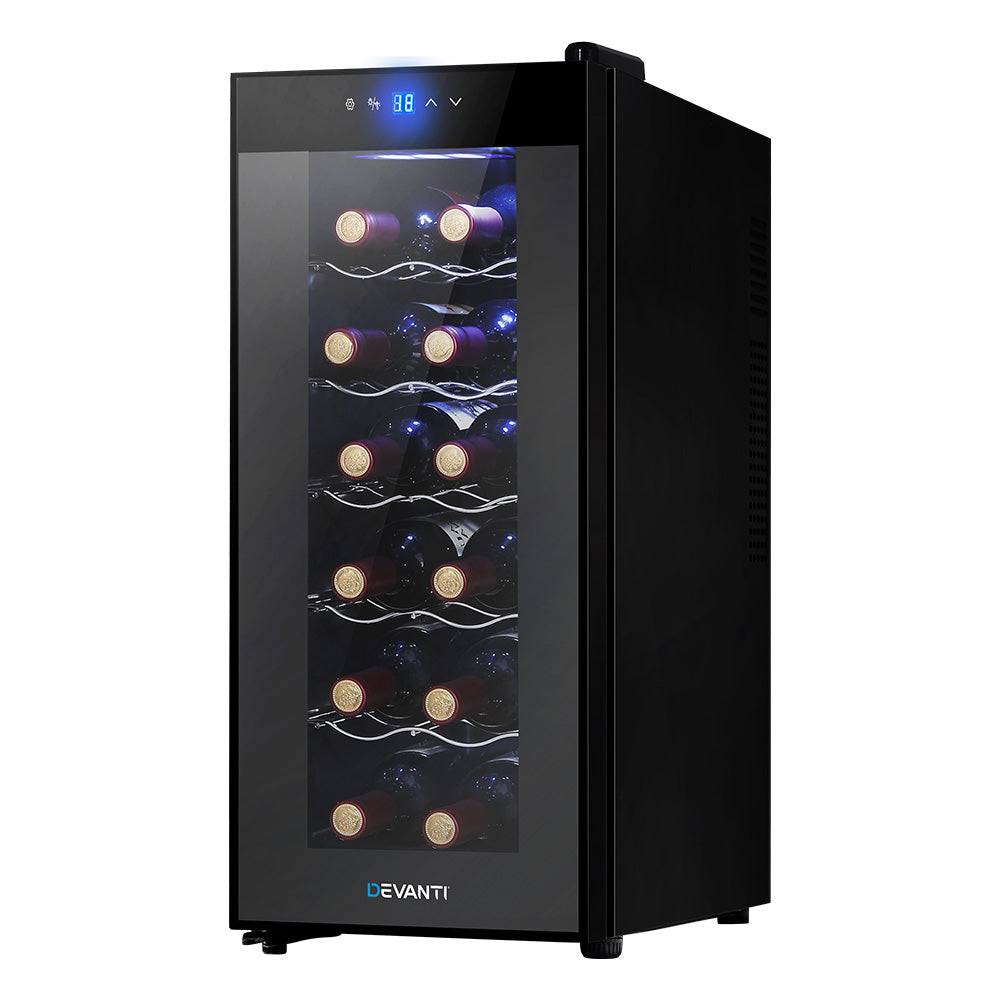 Devanti Wine Cooler Fridge 12 Bottles