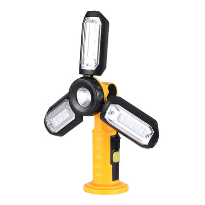 Giantz Work Light Rechargeable USB Cordless LED Lamp 90°Rotation Hook Folding