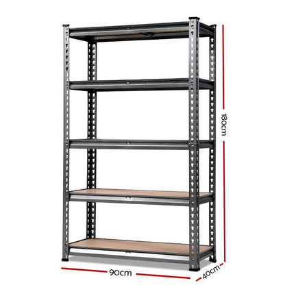 Giantz 1.8M Garage Shelving Warehouse Rack Pallet Racking Storage Shelf Charcoal