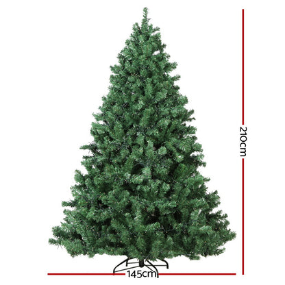 Jingle Jollys Christmas Tree 2.1M Xmas Tree Decorations 3000 LEDs 8 Light Mode