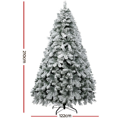 Jingle Jollys Christmas Tree 2.1m Snow Flocked Xmas Tree Decorations 859 Tips