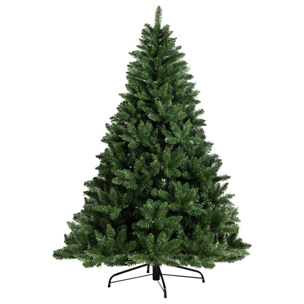 Jingle Jollys Christmas Tree 2.4m Green Xmas Tree Decorations 1400 Tips