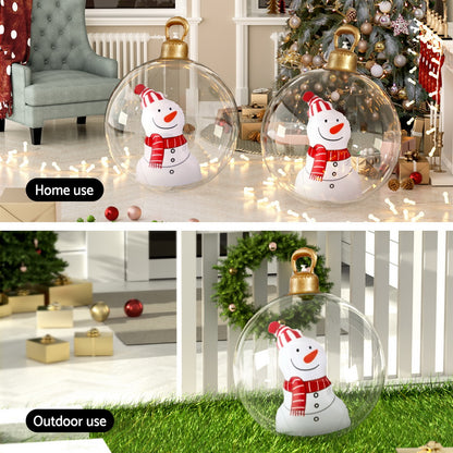 Jingle Jollys Christmas Inflatable Ball 60cm Snowman Decoration Giant Bauble