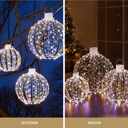 Jingle Jollys Christmas Lights 360 LED Fairy Light 3pcs Ball Decorations Set