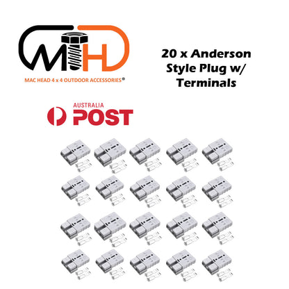 20x Anderson Style Plug connector 50AMP Caravan Trailer Solar 6AWG GREY